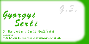 gyorgyi serli business card